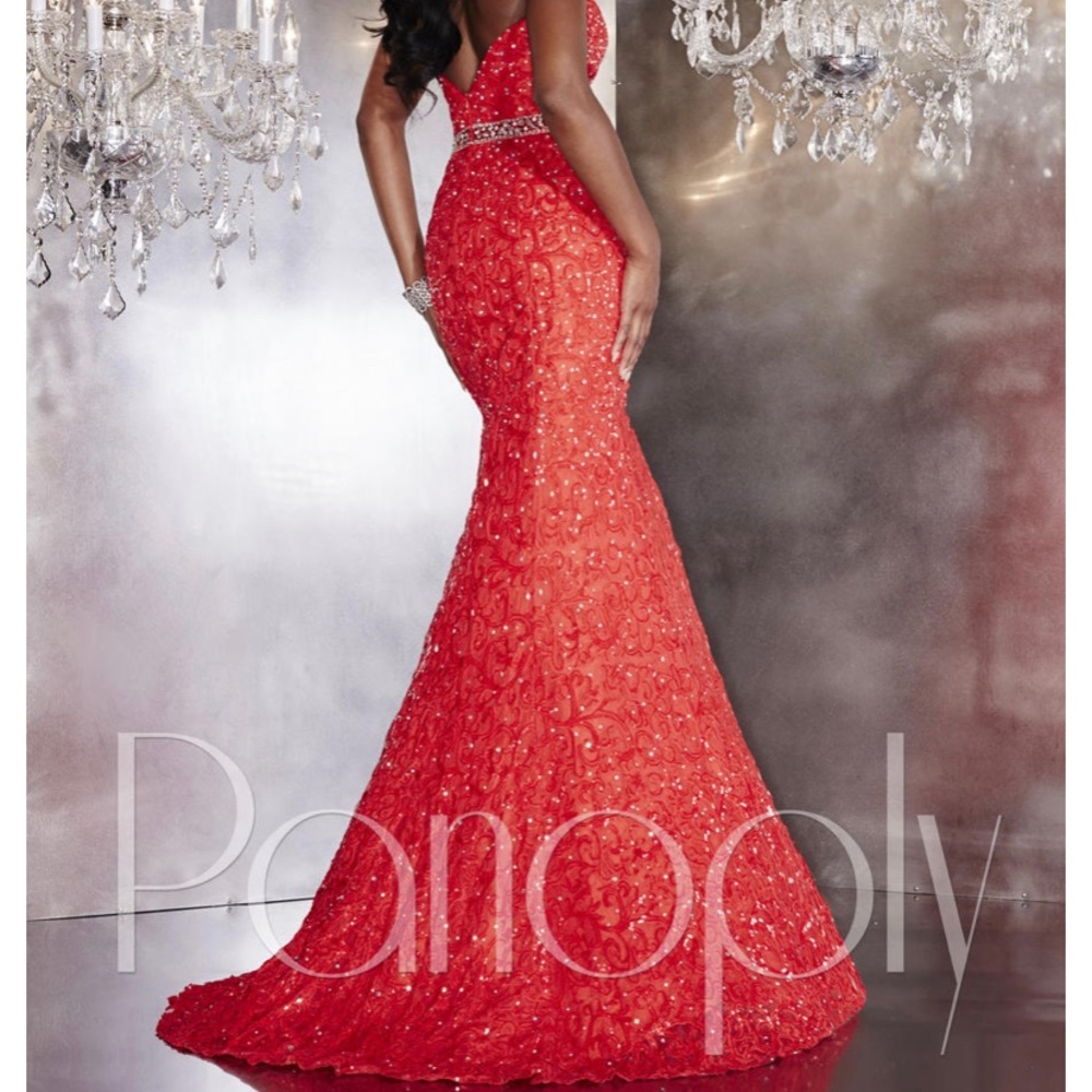 Panoply red lace dress